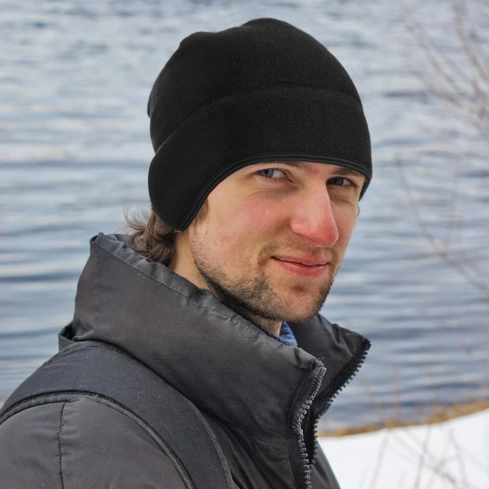 100%Real Winter Hat Thermal Running Sports Hats Soft Stretch.