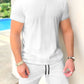 short-sleeved and shorts set, simple and casual, high-quality outdoor men's wear, summer fashionable.