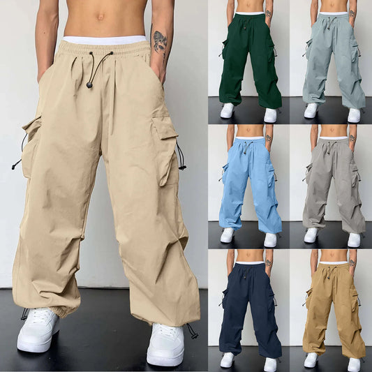 Oversized Carga Parachute Pants Hip Hop For Mens.